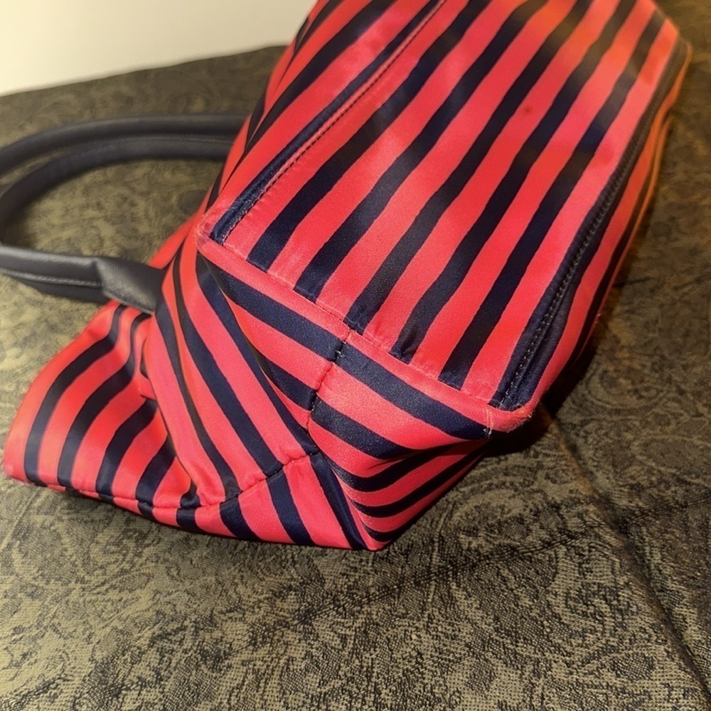 Kate Spade Catie Classic Red and Navy Striped Tote Bag LIKE NEW - Picture 12 of 12